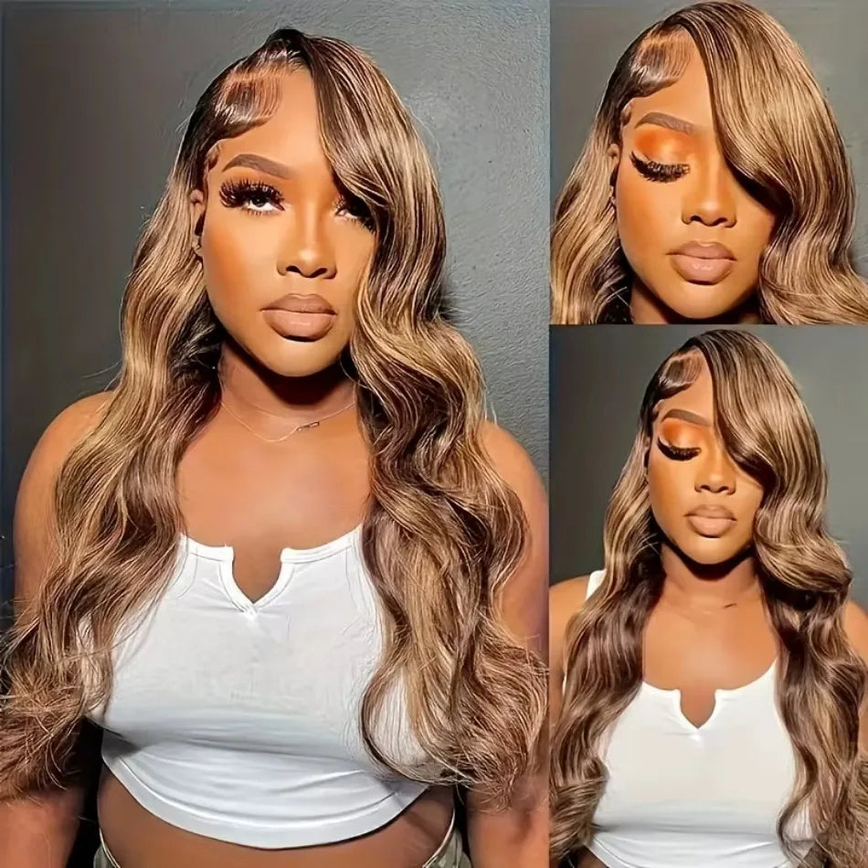 Perruque Lace Front HD Body Wave Miel 4/27 – 13x4 & 13x6
