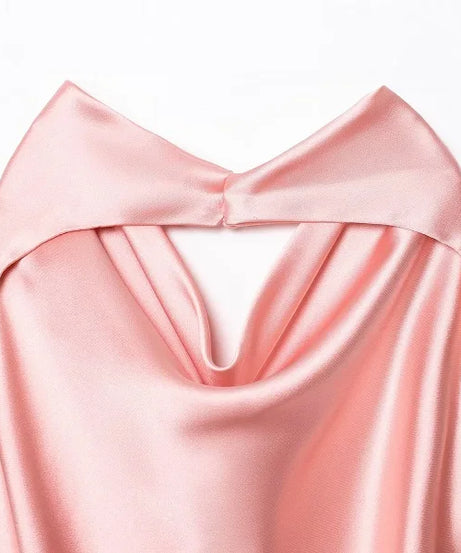 Top Halter Satin Dos Nu – Camisole Élégante Été Femme