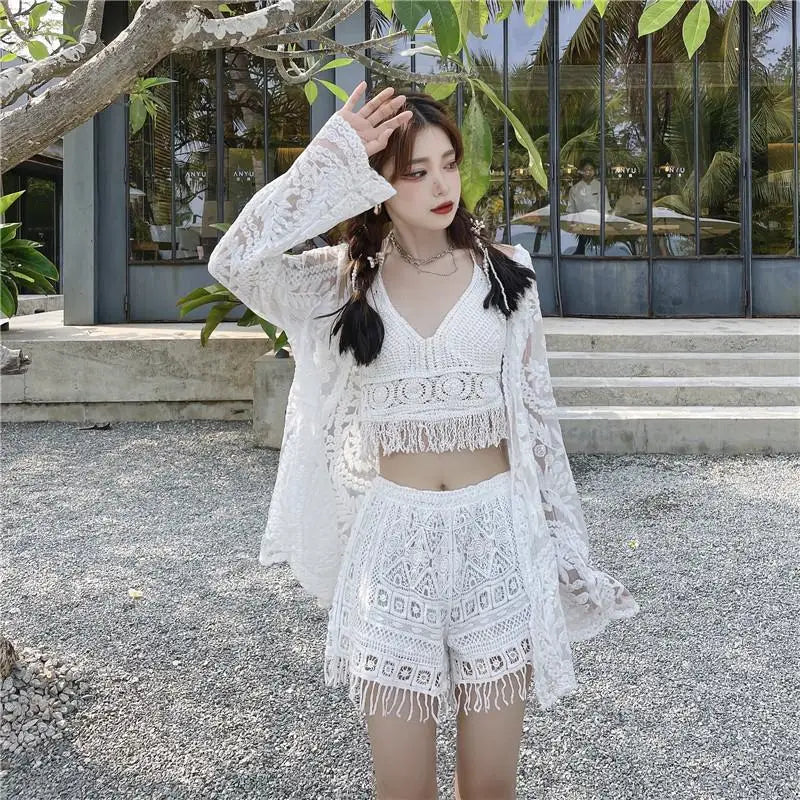 Top Halter Boho Franges Broderies Dos Nu – Été & Festival
