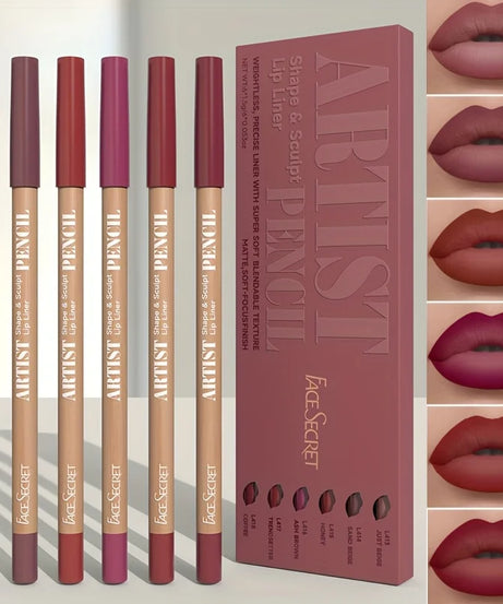 Set 6 Crayons Lèvres Matte Velours Waterproof