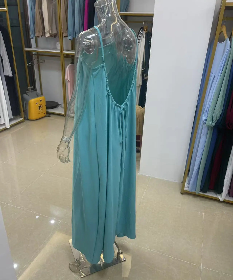 Robe Maxi Ample Sans Bretelles Dos Nu – Confort & Style