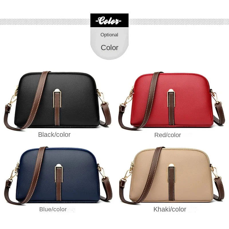 Sac Bandoulière Cuir Véritable Rabat Coque – Compact & Chic
