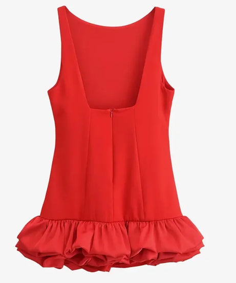 Mini Robe Bodycon Dos Nu Volants Froufrous – Soirée & Club