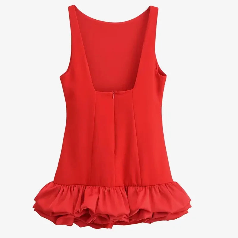 Mini Robe Bodycon Dos Nu Volants Froufrous – Soirée & Club