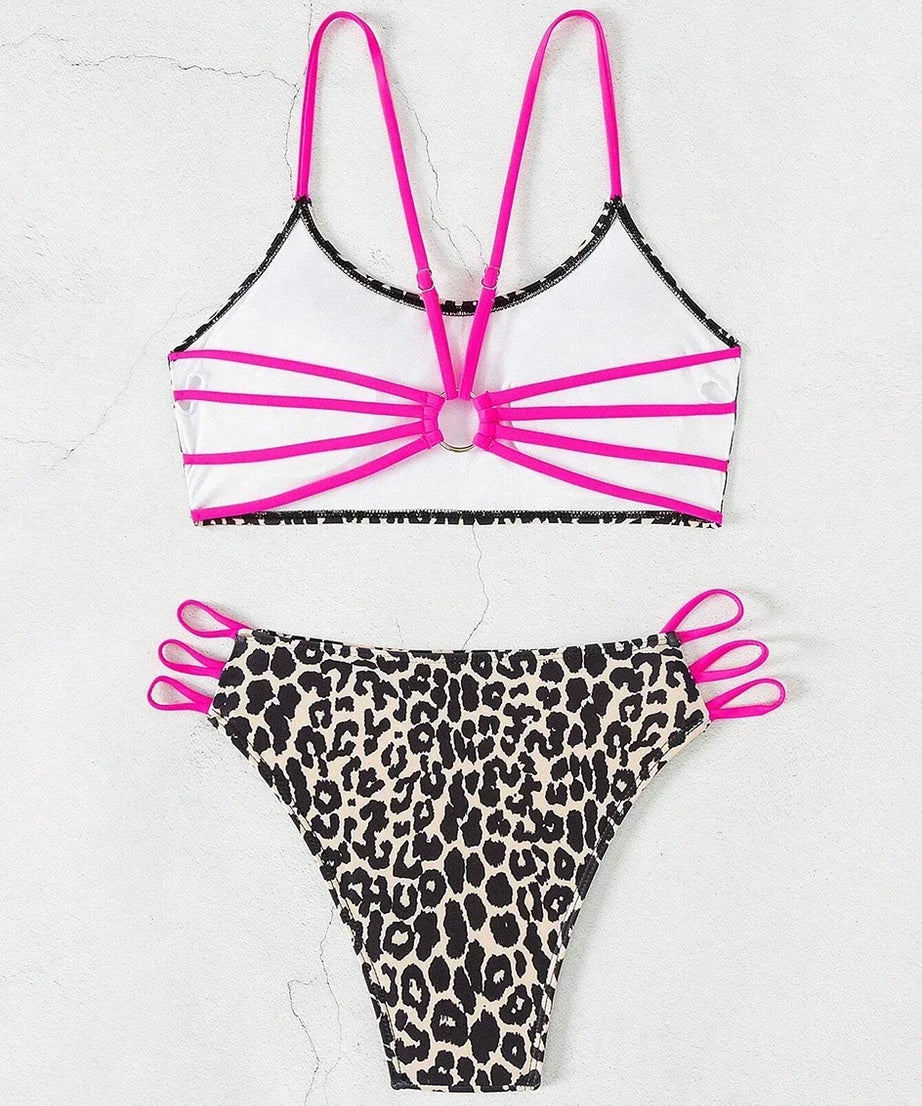 Bikini Leopard Taille Haute Micro 2 Pieces – Maillot de Bain